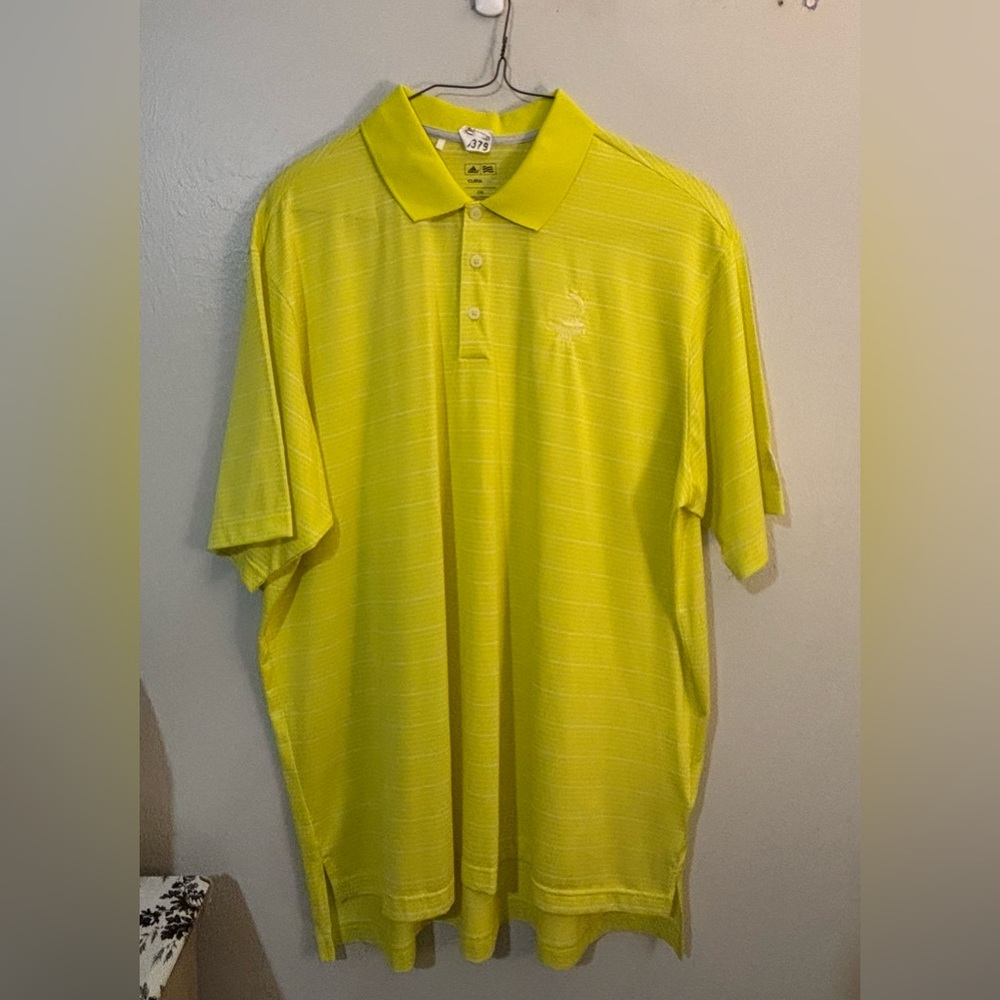 Adidas Vibrant Yellow Polo Shirt